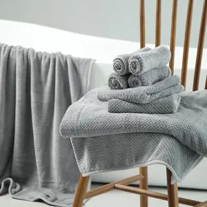 Bath Towel Set Pack of 4, 35.4"x 71" Microfiber Ultra Soft Highly Absorbent Bath Towel, Lightweight and Quick Drying Towels for Body, Sport, Yoga, SPA, Fitness, Grey