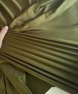 Olive Shiny Nylon Spandex