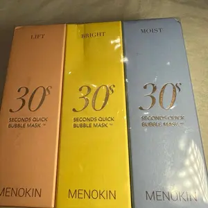 MENOKIN Korean FaceMask 3 sets:  [LIFT] + [BRIGHT]+ [MOIST]  3.21 fl.oz