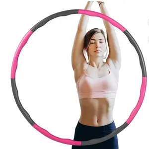 Utlty Exercise Weighted Hula Hoops, 8 Sections Adjustable Wave Massage Fitness Weighted Hoops for Adults Weight Loss. (with Free Jumping Rope)