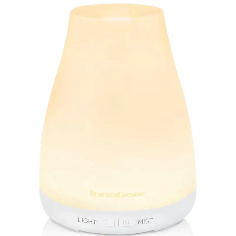 INNOGEAR Aromatherapy Diffuser - 7 Color LED Lights, Quiet Mist Humidifier for Home