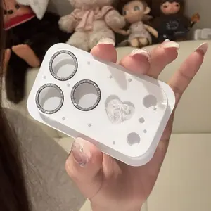 Ins Cute Bow Glitter Bling Camera Lens Protector For iPhone 17 16 15 14 Pro Max 17pro Protective Glass Lens Screen Protectors