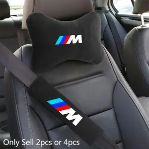 Car Seat Headrest Rest Neck Pillow Cushion Seat Belt Shoulder Pad for BMW M M3 M5 M6 X3 E46 E90 F30 G20 E36 E34 X6 G20 G30 Auto Interior Accessories