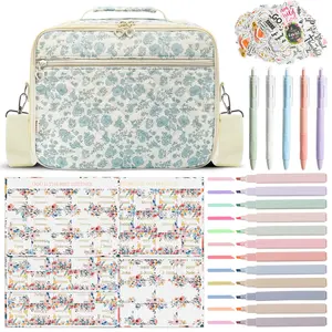 Bible Cover Case for Women,Large Quilted Bible Bag with Study Supplies,Stylish Church Bag Bible Journaling Kit,Mothers Day Christian Gifts for Women