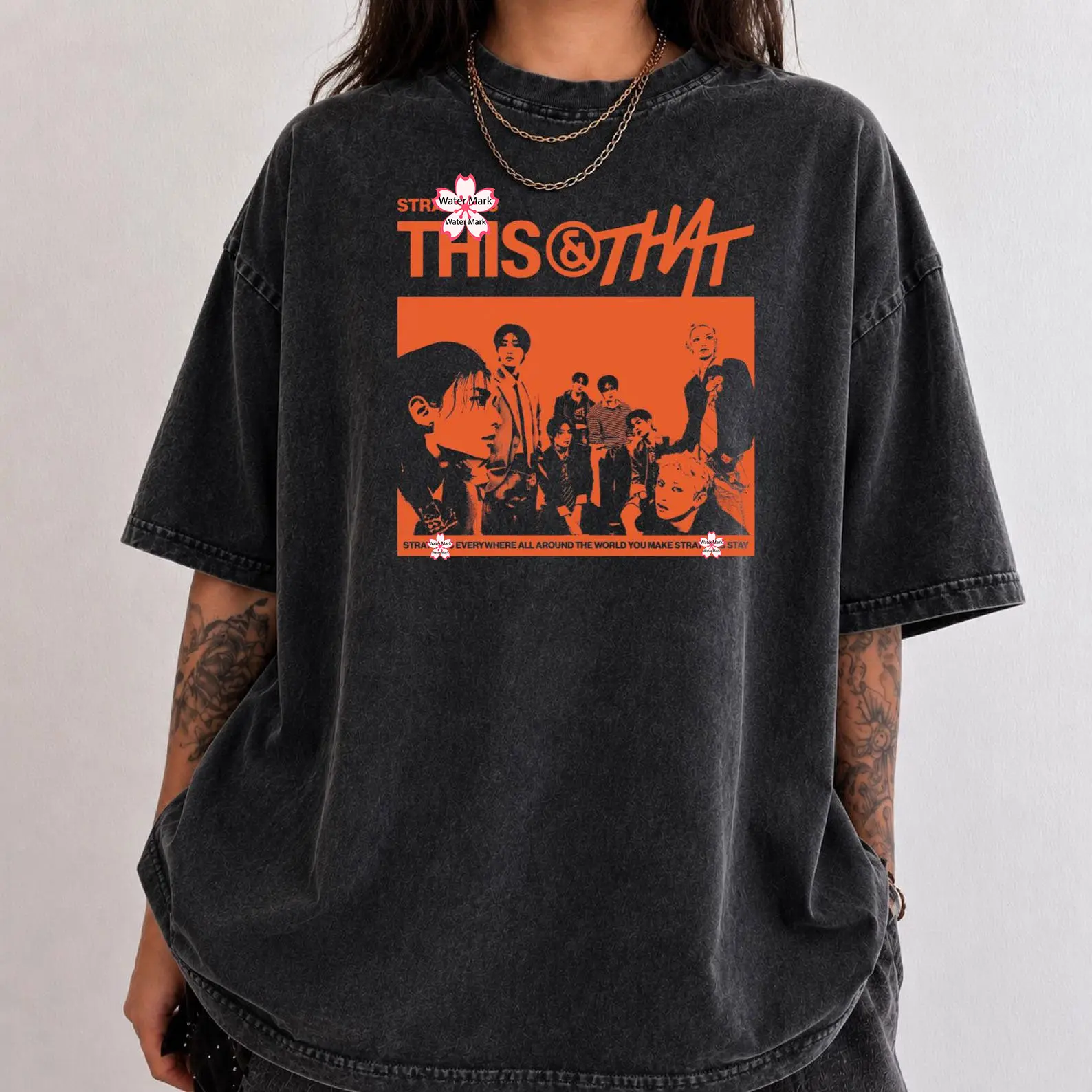 SKZ This & That Retro Hoodie Sweatshirt T-shirt World Tour, This and That Kpop Boy Band Shirt