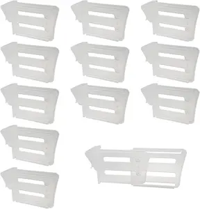 12PCS Adjustable Fridge Side Door Divider Kitchen Fridge Shelves Polypropylene Sorting Divider for Sorting Drawer and Storage Box
