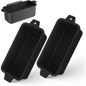 2 PCS Silicone Grease Cup Liners for Blackstone 36 28 22 17 Inch Griddle,Reusable Grease Catcher Cup Liner Grill Grease Tray,Durable Drip Pans Blackstone Griddle Accessories,Black