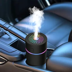 Car Air Freshener And Humidifier, USB Mini Essential Oil Diffuser, Smart Car Aroma Diffuser, Suitable for Various Car Models, 7-Color Changing Lights, Applicable for Cars, Homes, Travel, Bedrooms, Offices, Without Battery