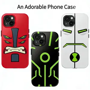 Bben 10 Tough Case For iPhone 16/15/14/13/12/11/X Plus Pro Max Mini - Four Arms, Ben Tennyson Cartoon Phone Case, anti-drop protective case, lightweight, new fashion trend design