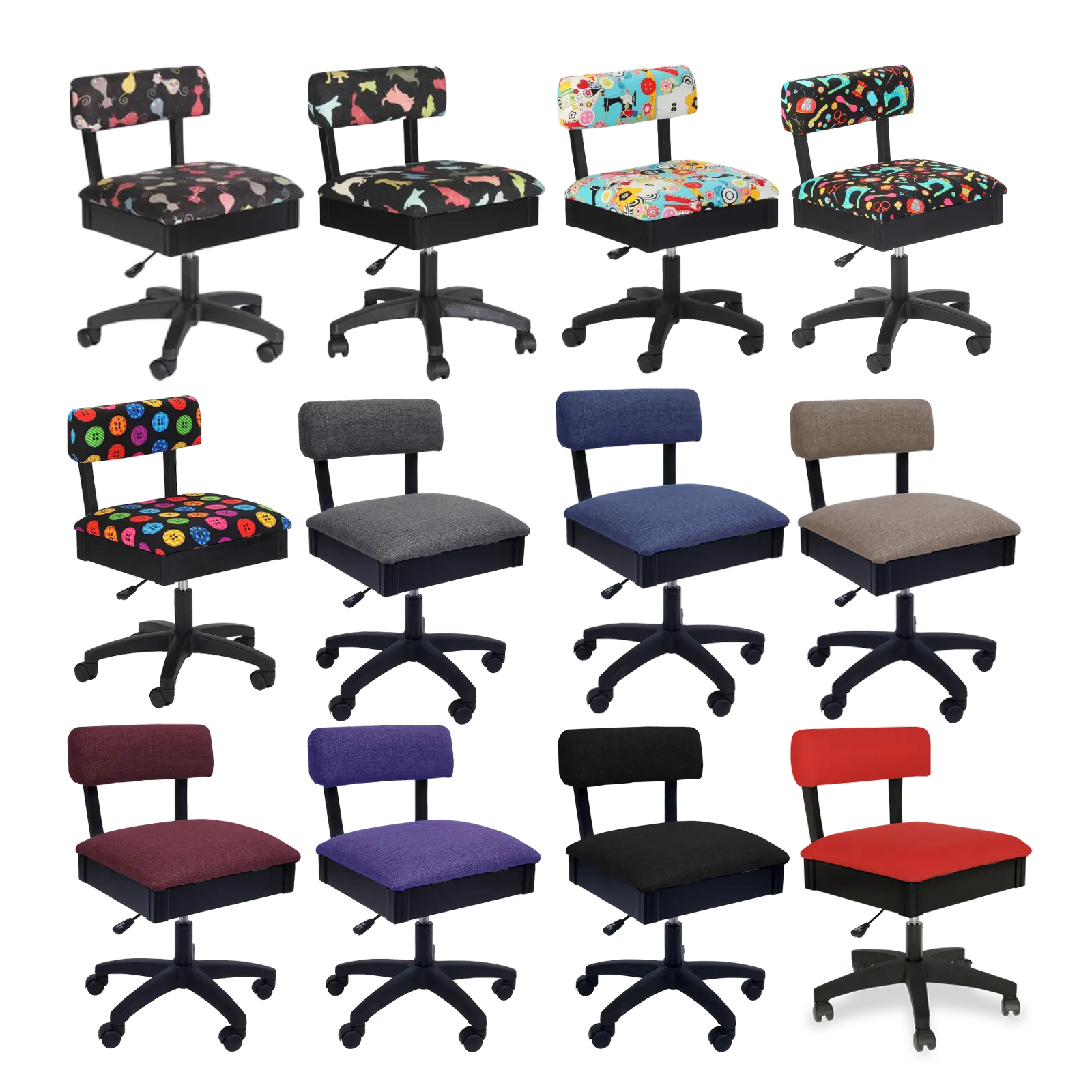 Arrow Sewing Height Adjustable Hydraulic Sewing Chair