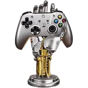 Retro Robot Hand Controller Stand,  Cyberpunk Decor Controller Holder Figure, Realistic RoboticHand Decor  Key Holder for Gaming Headphone Stand