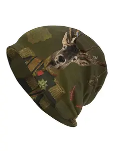 Deer Bonnet Outdoor Thin Skullies Beanies Caps for Men Style Hats