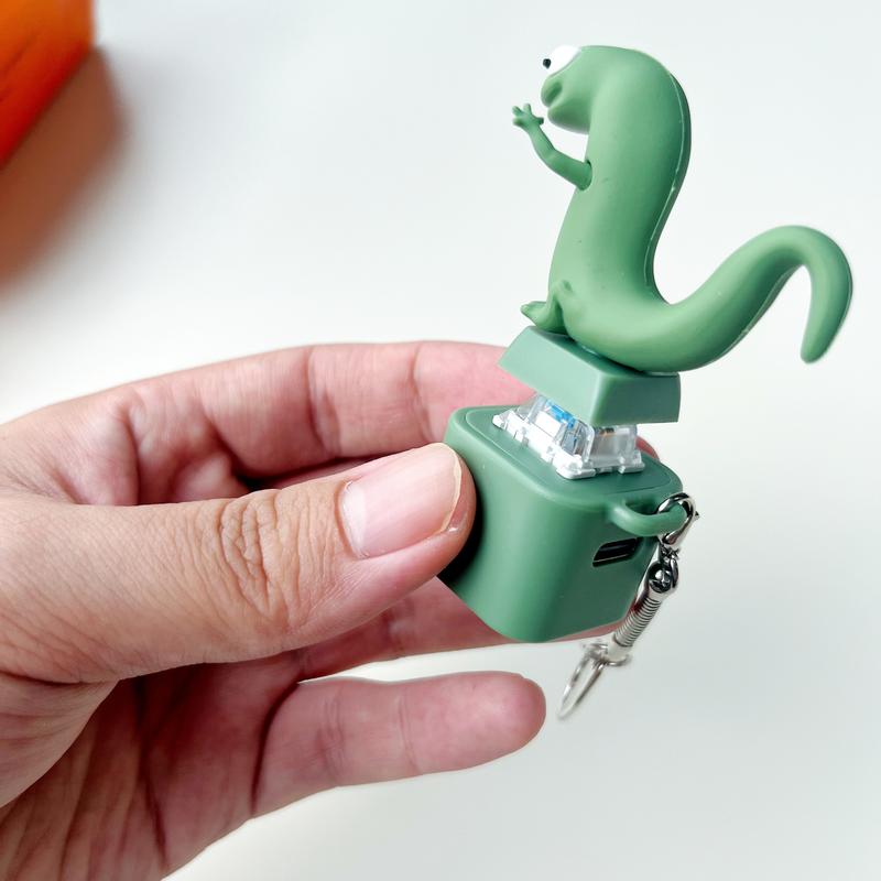 Lizard Key Lizard Button Keychain Press to Make a Sound Relieve Stress Fun Gift ...