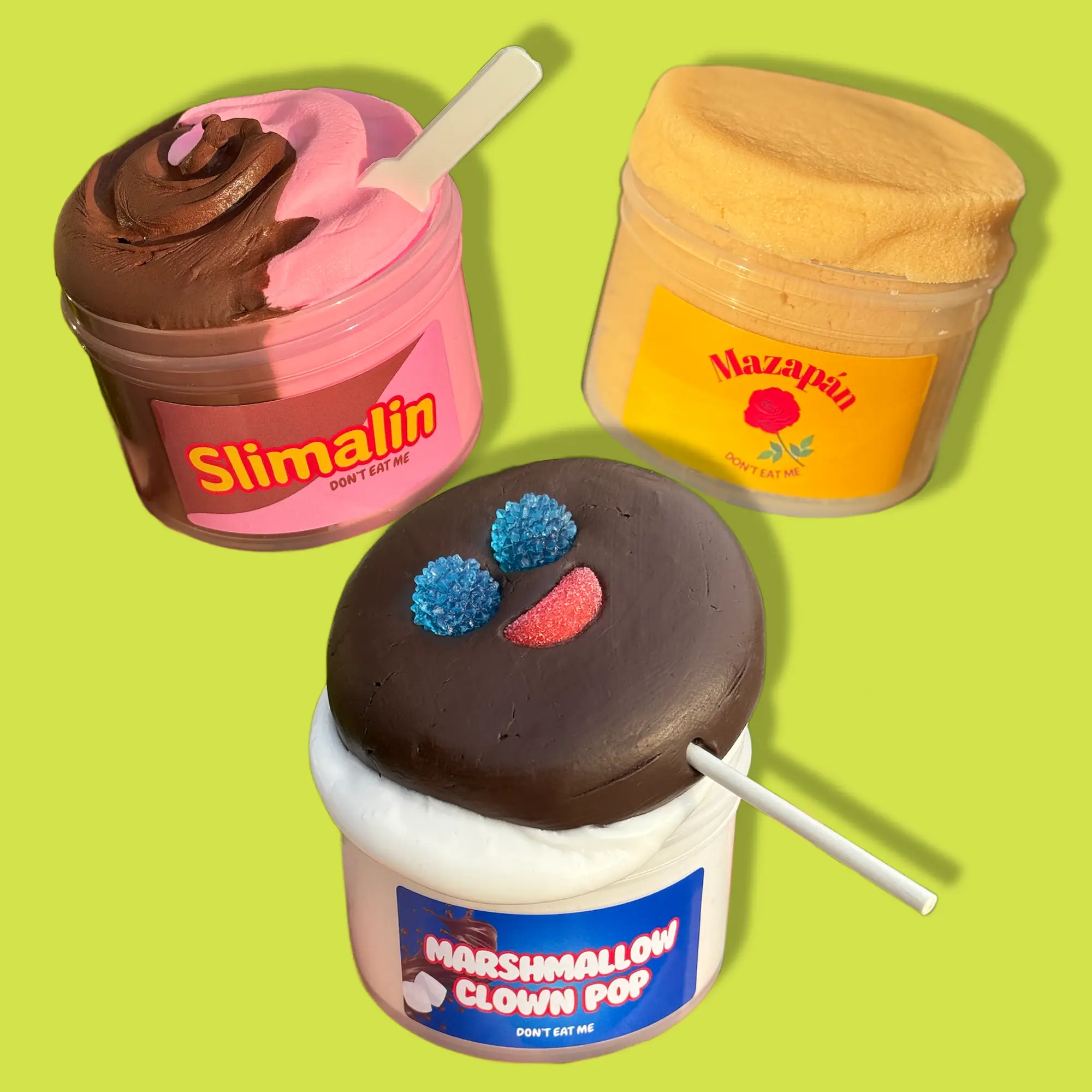 NEW Best Selling Bundles Trio! Best Selling Homemade Slime Bundles! High Quality Slimes! Marshmallow Clown Pop, Slimalin, Mazapan!