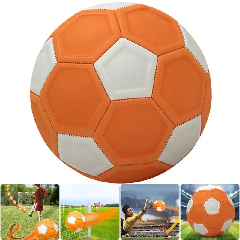 Size 4 Orange Soccer Ball, High Bounce, Durable & Stable, Football Balls, Soccer Equipment