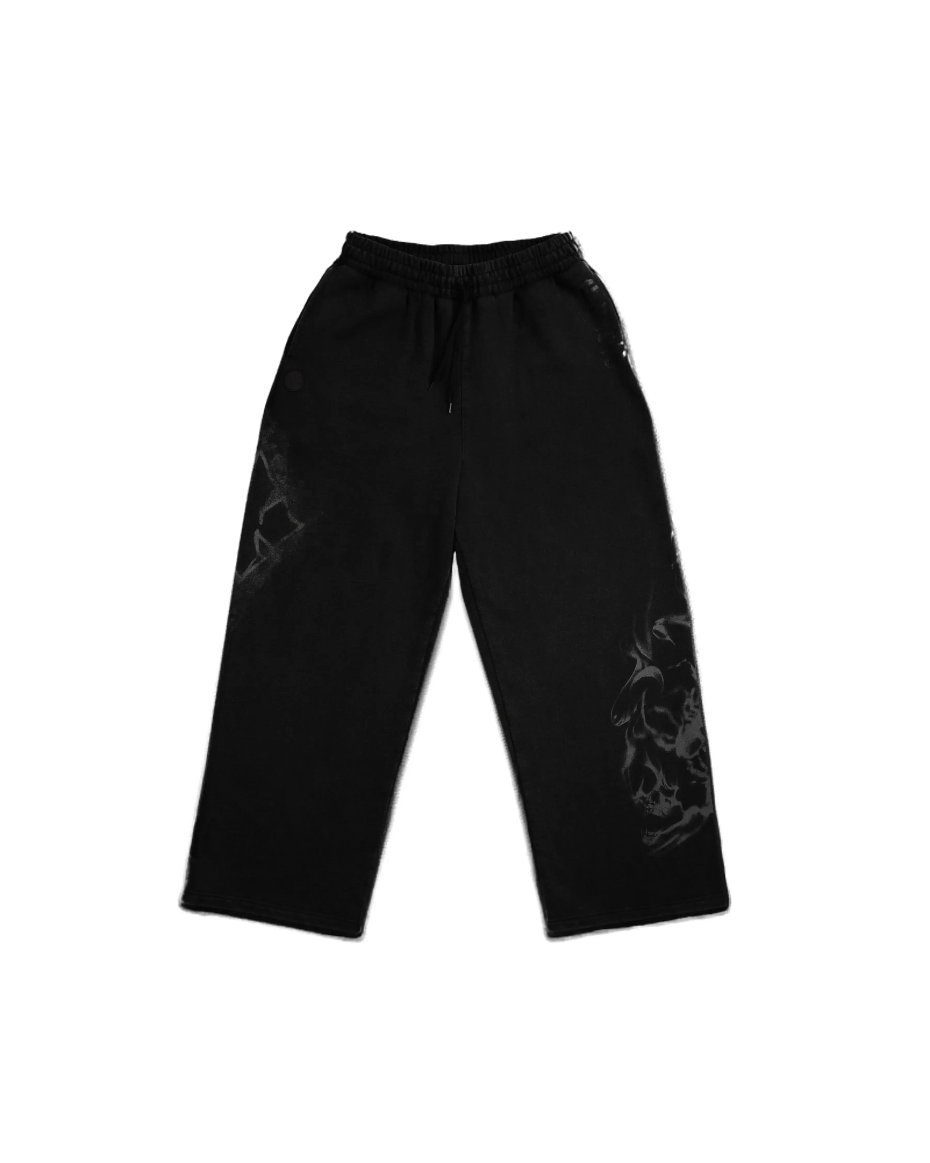Paranorman Black Wide Leg Sweats | Controlled Insanity |  440 GSM Heavyweight Cotton | Paranorman Drop