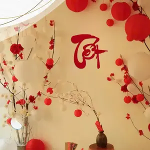 2026 Red TET Calligraphy Wall Decor – Lucky & Festive Home Decoration