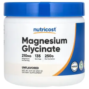 Nutricost Magnesium Glycinate, Unflavored , 8.9 oz (250 g)