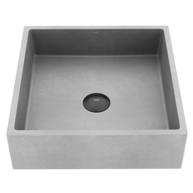 Alhambra Gothic Grey Vessel Sink – Handmade Concreto Stone™, Above-Counter Install, Scratch Resistant, Matte Finish, ADA & cUPC Certified