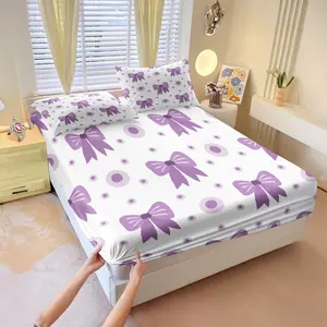 Adorable Bowed Bed Cover Set, Soft And Fluffy Bedding Like Clouds, Soft Bed Sheets That Ensure a Peaceful Sleep, The Top Choice for The Bedroom, Bedsheet Sets