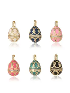 Easter Resurrection Egg Pendant Necklace, Colorful Enamel, Ladies' Jewelry, Gold Plated Chain, Party Accessory, Easter Basket Filler
