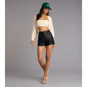Smooth Moves PU High-Rise Shorts