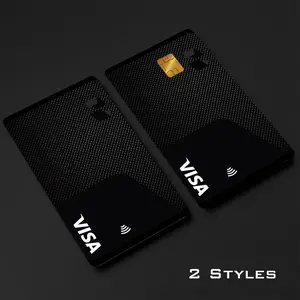 1 Set of 2 Creative Black Card Stickers- Matte Texture, Durable PVC Credit Card Light Beige Decals, Scratch-Resistant Privacy Protection, Suitable for Credit Cards, Bank Cards, and Transportation Cards, Best for Christmas