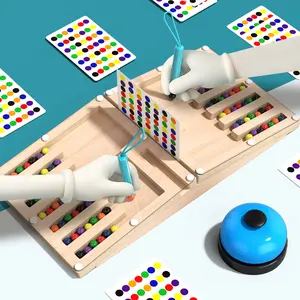 Wooden Magnetic Pen Rolling Game Set, Color Matching Puzzle Toy, Educational Learning Gift for Kids, Ideal Christmas & Birthday Present, Game Board Set