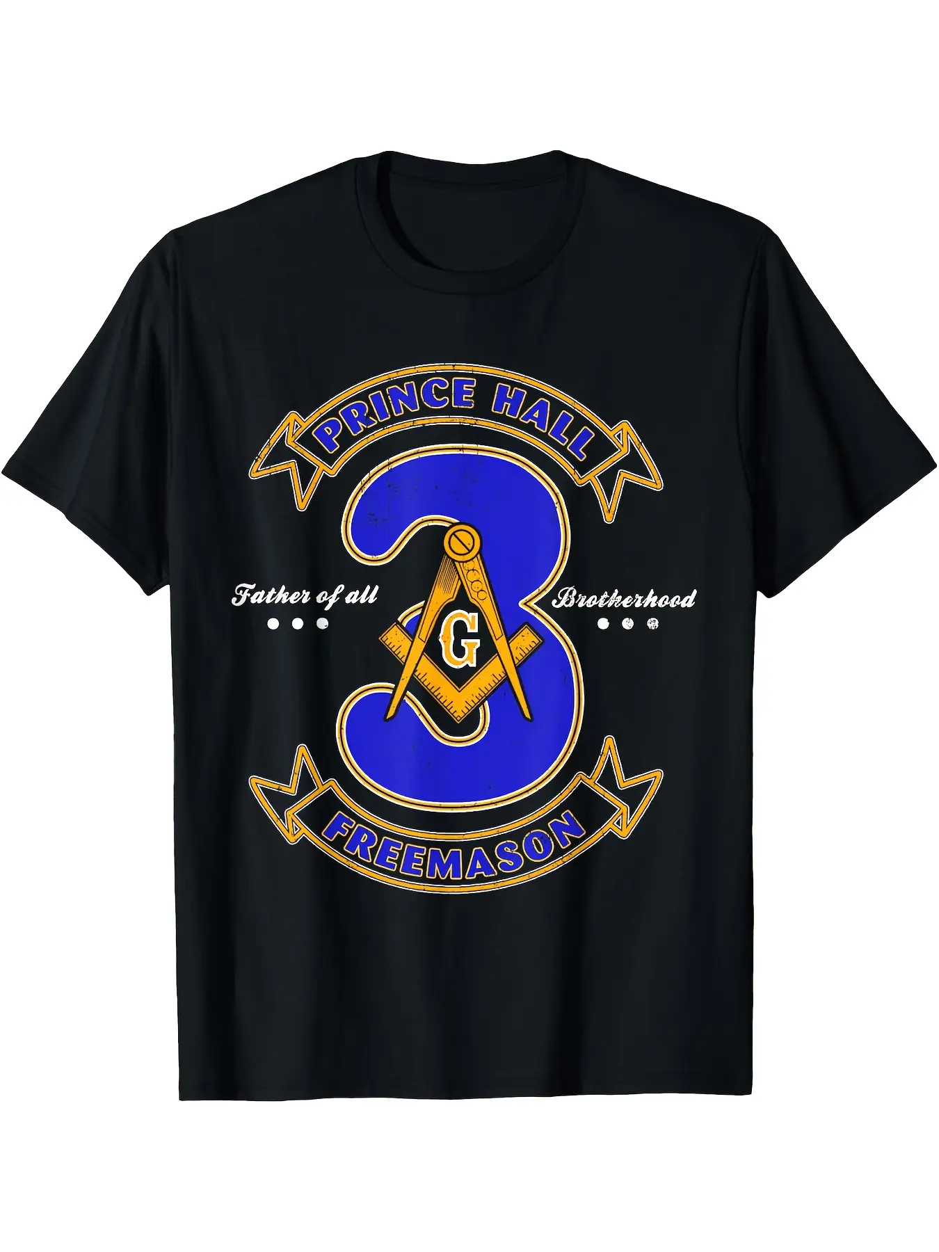 Men'S Freemason Prince Hall Mason Brotherhood 3 De unisex soft cotton short sleeve t shirt, vintage graphic casual tee for men women teens, perfect birthday holiday gift for camping travel gym daily street casual wear