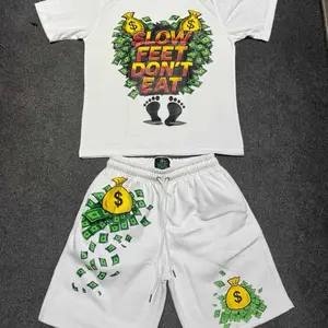 Slow feet don’t eat tshirt&short sets
