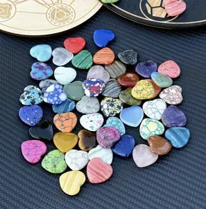 Multi-color Heart-shaped Crystal, Exciting Heart-shaped Crystal, Ideal Spiritual Energy Balance For Love Gemstones, Meditation, Perfect Gift, DIY Jewelry Decoration(Random Colors)