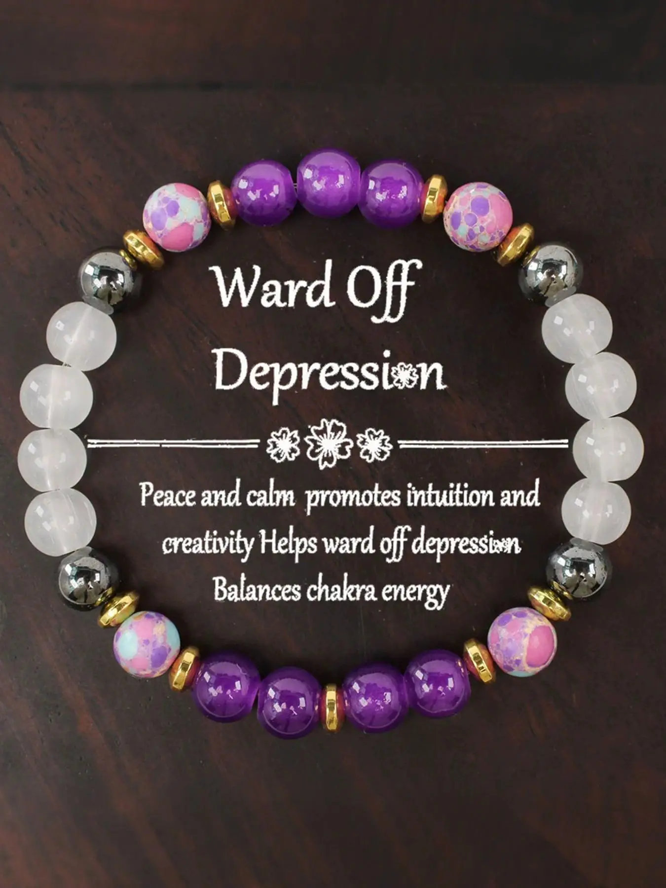 Chakra Harmony Bracelet, 8mm Multigem Beads for Peace & Creativity, Intuition Booster & Emotional Balance Jewelry, Fashion Accessories for Women & Men