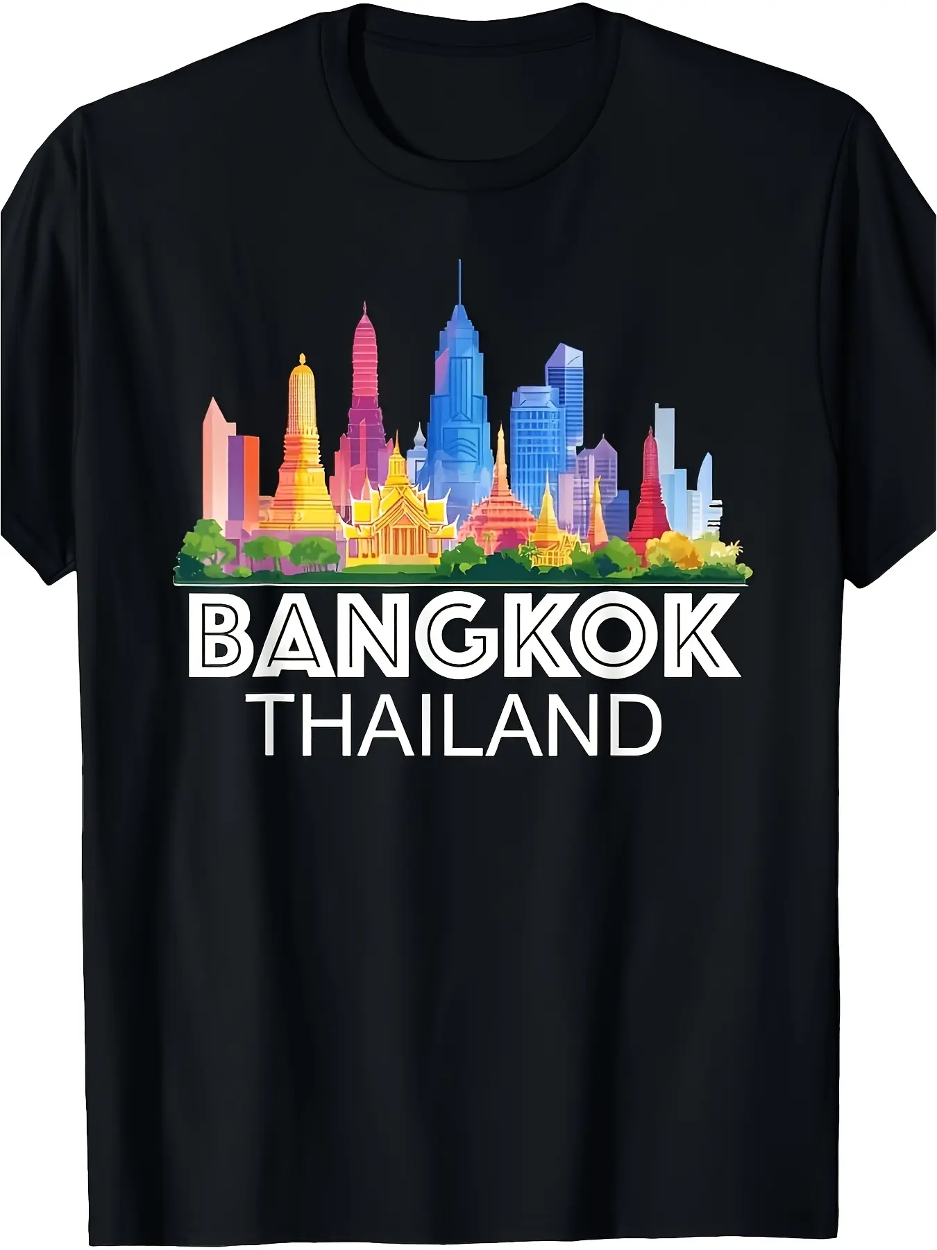 Men S Casual T Shirt Featuring a Cityscape Design unisex soft cotton short sleeve t shirt, vintage graphic casual tee for men women teens, perfect birthday holiday gift for camping travel gym daily street  wear