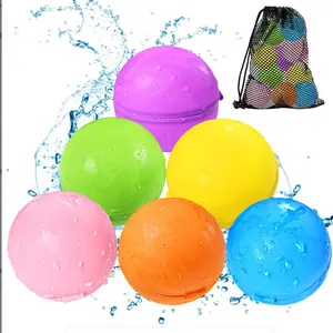 Soft Magnetic Water Ball Reusable Silicone Toy, Self-Suction Absorbent Water Ball, Fillable Rubber Water Ball for Kids, Magnetic Silicone Balls