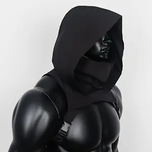 Ninja Rogue Call Hood Scarf Hooded Cape Hat with Adjustable Waistband for Everyday Wear Halloween Cosplay