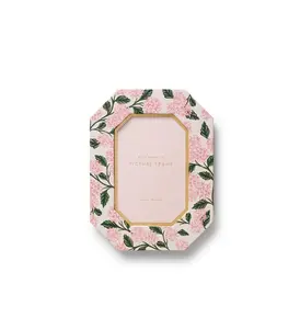 Pink Hydrangea Paper Wrapped Picture Frame