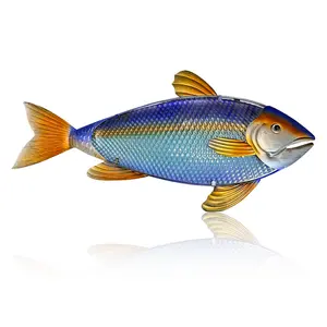 Ocean-Inspired Large Metal Fish Wall Art for Beach & Coastal Home Decor - 32 Inches of Nautical Charm for Pool, Patio & Garden