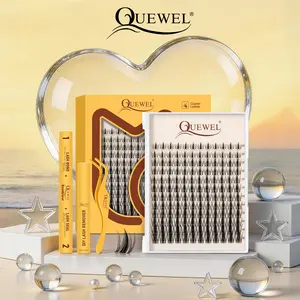 Quewel Fairy Manga Lash Kit  30D+40D l Invisible Band with 144pcs Individual Lashes, C Curl for DIY Lash Extension, Waterproof Long Lasting FebruaryFaves