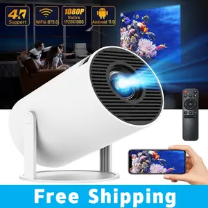 Portable Mini Projector, 4K Supported Smart Projector with Auto Keystone, 200 ANSI Brightness, 2.4/5G WiFi, BT 5.0 & 130" Display,for Valentine’s Day Gift