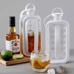 2026 New Ice Ball Water Bottle Mold, Dual Function Ice Maker, Silicone Ice Cube Tray, Home Use, Round Ice Storage Box, Freezer Bag