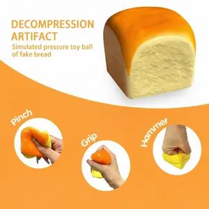 This bread-shaped stress reliever is made of comfortable silicone, features a simple color scheme, and a fresh Japanese style. It soothes the brain, releases stress, and relieves mood. Perfect for office or home relaxation.