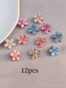 Flower Design Hair Claws, Cute Hair Accessories for Women & Girls, Minimalist Headwear Suitable for Thick Hair, Fashion Hair Accessories for Party, Daily Clothing Decor