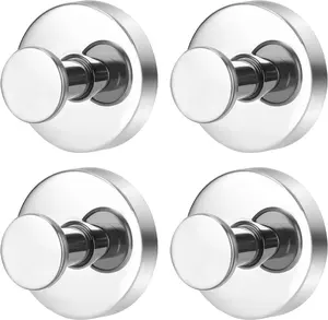 Suction Cup Hooks for Shower - No-Drill Bathroom Wall Hooks with Bathroom Decor Fit for Kitchen, Glass, Mirror, Tile; Ideal for Hanging Towels, Robes, Loofahs