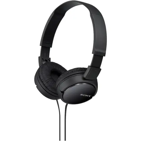 Sony ZX Series Wired On-Ear Headphones, Black