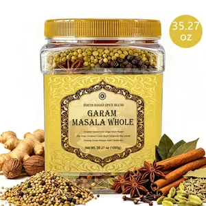 Authentic Whole Garam Masala Blend (1000g/2.2 Lbs) - 12 Premium Spices, Flavor-Packed Bulk Pantry Size Mix for Indian Cuisine