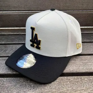 New Era 9FORTY Los Angeles Dodgers Adjustable Cap | MLB Baseball Hat | White Black Curved Brim