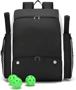 Pickleball Bags for Men & Women, Adjustable Sling Pickleball Backpack, Large Capacity with Shoe Compartment, Paddel Bag Fits 2-4 Paddles & Accessories