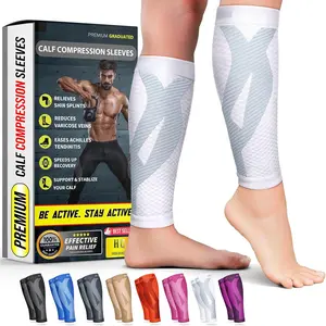 Calf Compression Sleeve for Men & Women Footless Compression Socks Support Runners Leg Sleeve Shin Splints Pain Relief : Clothing, Shoes & Jewelry