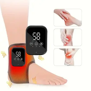 Ankle Massager with LCD Touchscreen Vibration & Hot Compress Function 3 Heat Levels Rechargeable USB Powered Ergonomic Design for Home Use Ideal Gift for Seniors Friends Pad for Back Modern Aesthetic Durable Construction Foot Massager with Heat