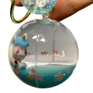 Aqua Charm Keychain - Fun Design with Unicorn and Stars Ideal for Keychains Adorable Gift Accessory